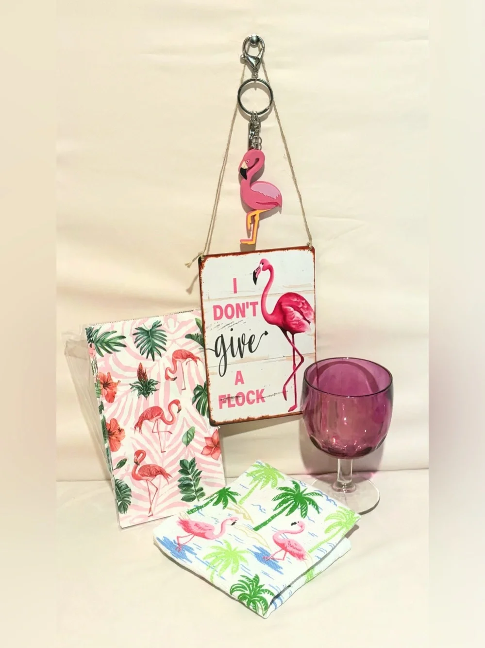 Flamingo “I Don’t Give a Flock” Wine Solo Set